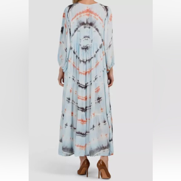 Young Fabulous & Broke Dawn Maxi Dress Tangerine Radial Wash Size S EUC - Picture 4 of 8